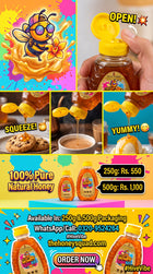 Open, squeeze, enjoy: The Honey Squad honey on cookies, chai and ice cream. 250g Rs. 550, 500g Rs. 1,100